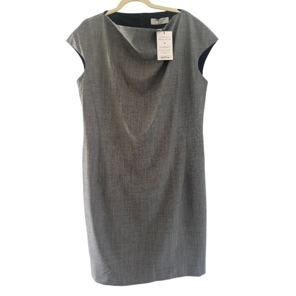 NWT M.M. LaFleur Marilyn Dress | Size 14 | Grey Sharkskin | $279 Retail